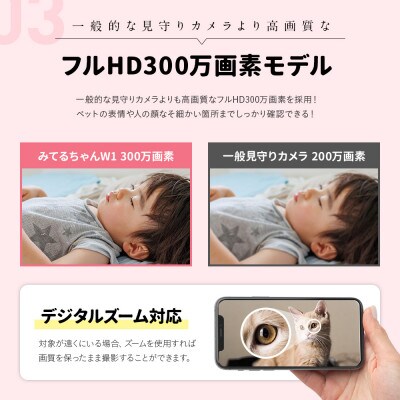 屋内防犯カメラ ベビーやペット見守りカメラ みてるちゃん WTW-W1&32GBMicroSD付