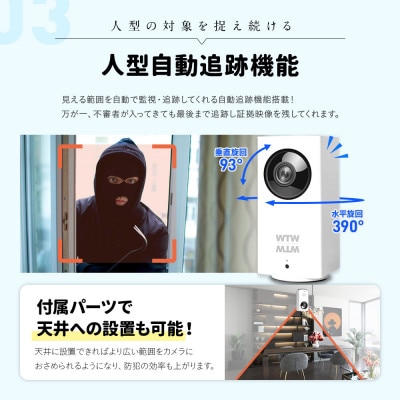 見守りペットカメラ 監視・防犯カメラ みてるちゃん IPW108JC3 64GBMicroSD付
