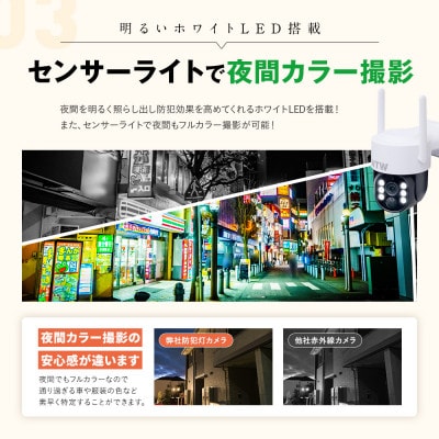 監視・防犯カメラ 屋外 ソーラー wifi PTZ 防犯灯 パンチルトカメラ WTW-1213N2