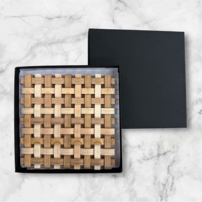 【福祉支援】組子コースター(2個セット)