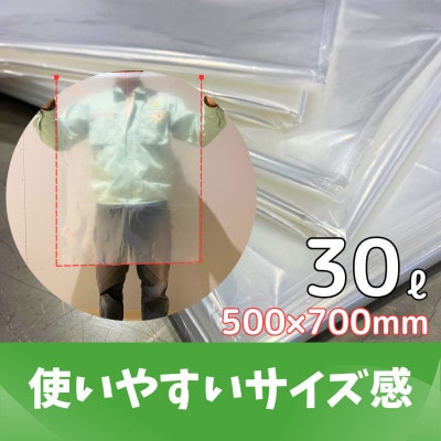 エコリズム(リサイクルポリ袋)30L 100枚(0.03×500×700)