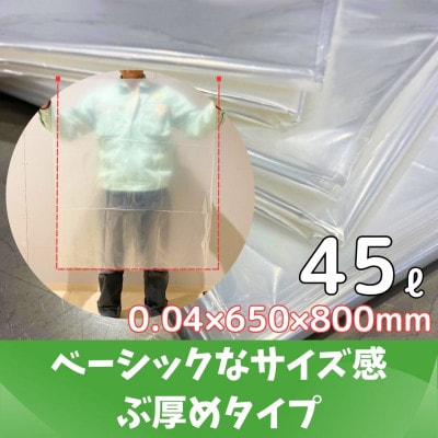 エコリズム(リサイクルポリ袋)45L 100枚(0.04×650×800)