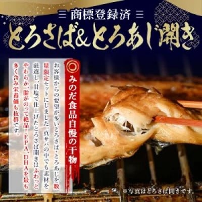 【数量限定】要望の多かった「とろさば&とろあじ開き」限定セット! 最大14枚【みのだ食品】