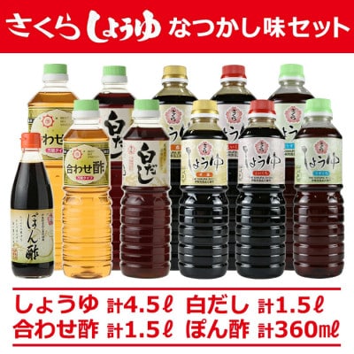 さくらしょうゆ　なつかし味セットA【伊集院食品工業所】No.004