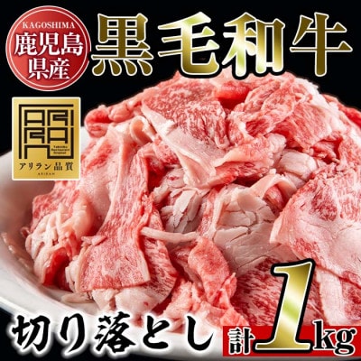 鹿児島県産 黒毛和牛 切り落とし (計1kg・250g×4P) 【アリラン飯店】 706-v02