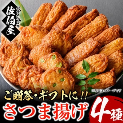 本場鹿児島県産!保存料・防腐剤無添加! さつま揚げ 詰合せ (4種・約650g)　No.312