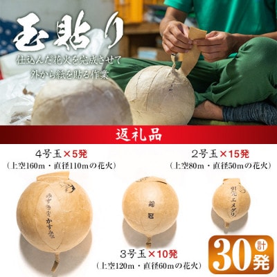 【太洋花火】プライベート花火(計30発・レプリカ玉進呈)打揚場所・日時は応相談!