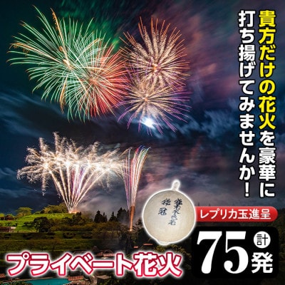 【太洋花火】プライベート花火(計75発・レプリカ玉進呈)打揚場所・日時は応相談!