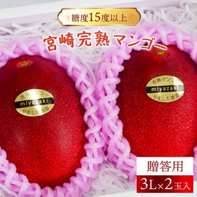 宮崎完熟マンゴー贈答用(3L×2玉入)
