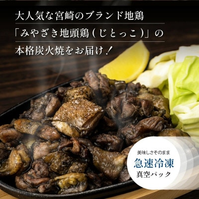 ＜認定農家直送＞のびのびと育てたみやざき地頭鶏の炭火焼き(計500g・100g×5パック) U-A2
