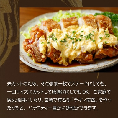 【認定農家直送】のびのびと育てたみやざき地頭鶏の生肉セット(モモ肉・ムネ肉)合計1kg