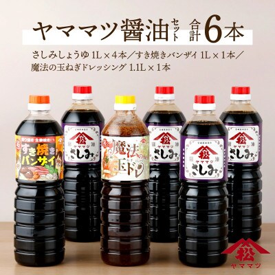 創業昭和元年の串間の味!ヤママツ醤油セット(3種・合計6本)