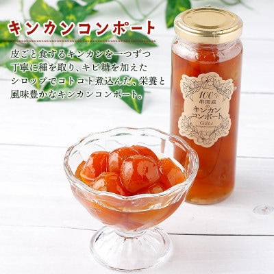串間産きんかん使用!「無添加」にこだわった きんかんコンポートとジャムセット(2種)合計4個