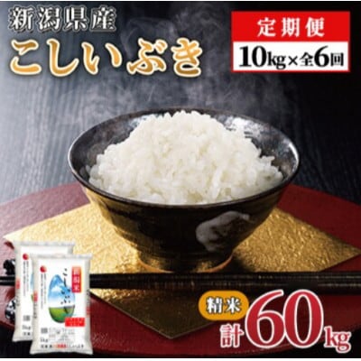 【毎月定期便】【6か月定期便】新潟県産 こしいぶき 10kg (精米)全6回