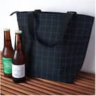 【地ビール工場コラボレーション】保冷保温バッグ C/#ネイビー リフレクターチェック