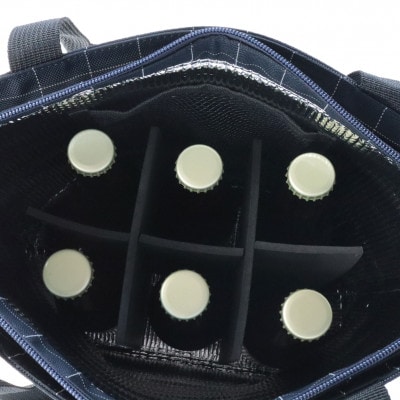 【地ビール工場コラボレーション】保冷保温バッグ C/#ネイビー リフレクターチェック