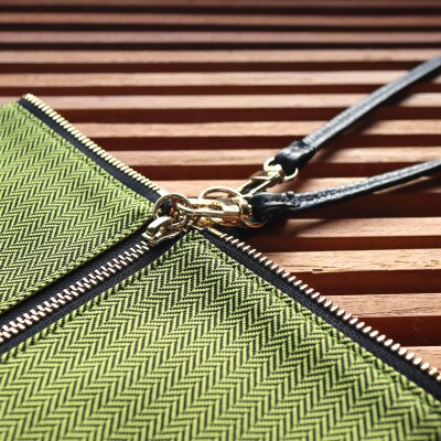 △BAG small　C/#イエロー ヘリンボン