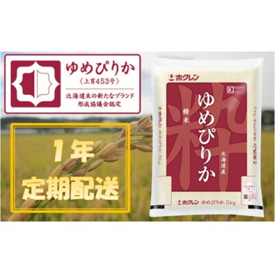 【定期便12回】ホクレンゆめぴりか　精米5kg[No.5613-0144]