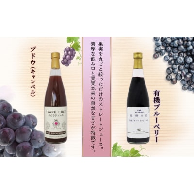 有機キャンベル・ブルーベリージュース飲み比べ710ml×2本[No.5613-0861]
