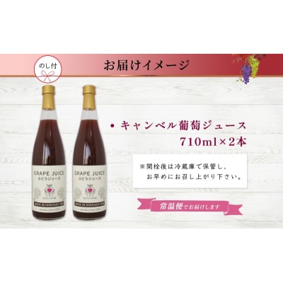 無地熨斗 ぶどうジュース( キャンベルアーリー) 710ml 2本[No.5613-0866]