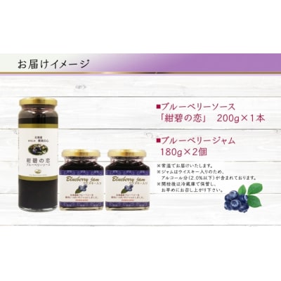 北海道産ブルーベリーソース・ブルーベリージャムセット[No.5613-0961]