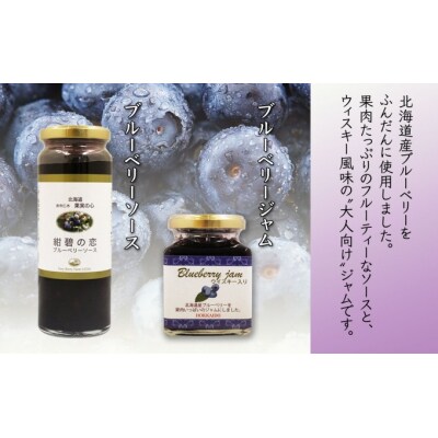 北海道産ブルーベリーソース・ブルーベリージャムセット[No.5613-0967]