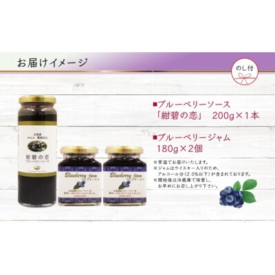 北海道産ブルーベリーソース・ブルーベリージャムセット[No.5613-0967]