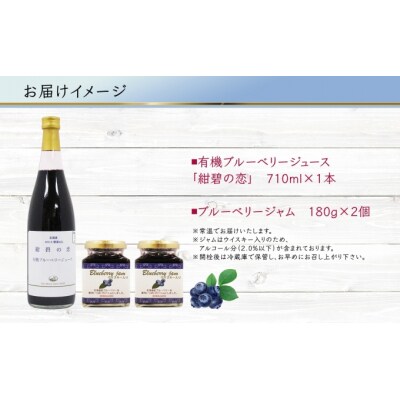 北海道産ブルーベリージュース・ブルーベリージャムセット[No.5613-0960]