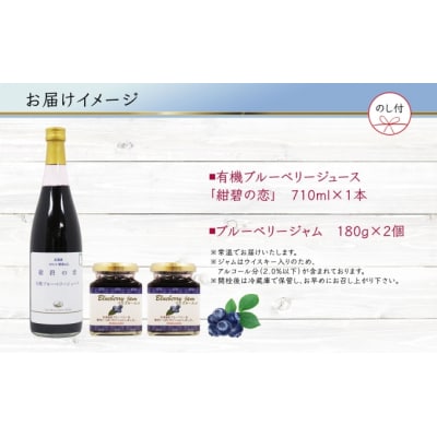 北海道産ブルーベリージュース・ブルーベリージャムセット[No.5613-0966]