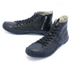 レザースニーカー SPM‐443 BLACK SS(23.5cm)
