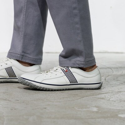 【SPINGLE(スピングル)】 SP-168 White/Navy S(24.5cm) スニーカー
