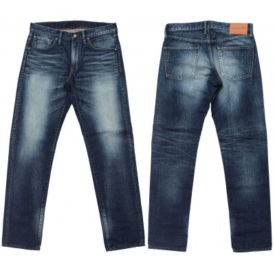 BLUEWAY ストレートジーンズ オールドブルーブリーチ 28(S)