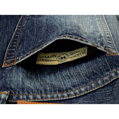 BLUEWAY ストレートジーンズ オールドブルーブリーチ 28(S)