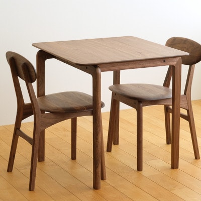 府中市の家具　リッショダイニングテーブル　70×70　ウォールナット(組み立て式)