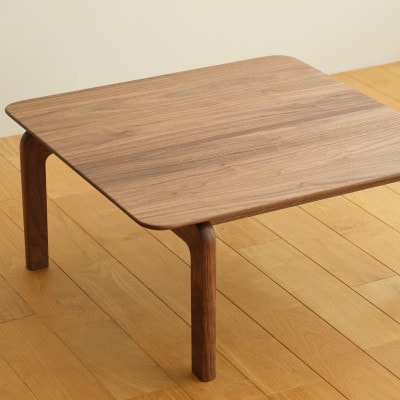 府中市の家具　リッショローテーブル　70×70　ウォールナット(組み立て式)