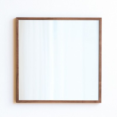 府中市の家具　ミラー　サノ　70*70　ウォールナット