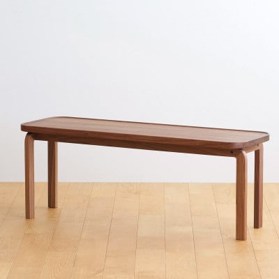 府中市の家具　コッコベンチ　ウォールナット材/生地:ラムース(アイボリー)(組み立て式)