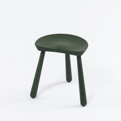 府中家具「kitoki」WK58.muku milk stool color(深緑)