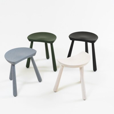 府中家具「kitoki」WK58.muku milk stool color(深緑)