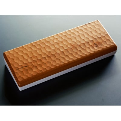 【広島県府中市産】HHKB専用亀甲名栗木製パームレスト&ルーフ　ブラックチェリー　蜜蝋クリーム付き