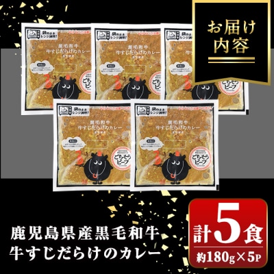 黒毛和牛牛すじだらけのカレー(180g×5個)　A91013