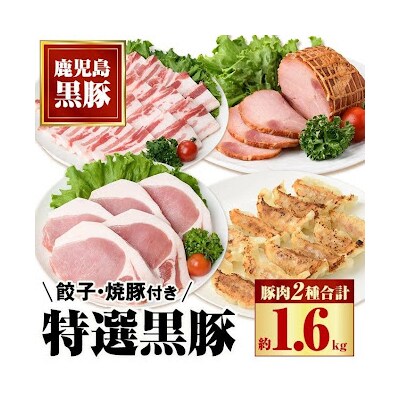 特選黒豚焼肉・トンカツ・黒豚焼豚2個セット　B02091