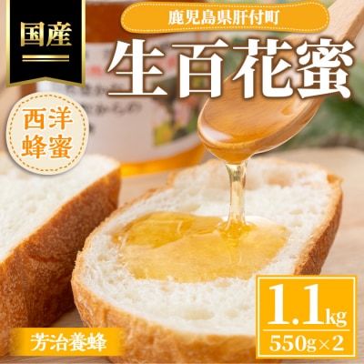 国産 西洋蜂蜜 生百花蜜 1.1kg　A51003