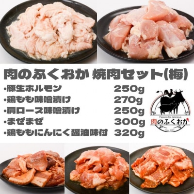 肉のふくおか 焼肉セット(梅) (全5種類・計約1.39kg)　A79012