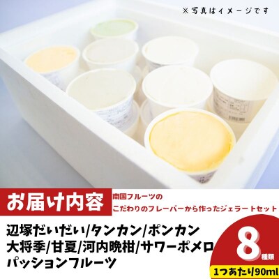 <先行受付>南のくだもの王国 かごしま フルーツジェラート 食べ比べ セット　A83003