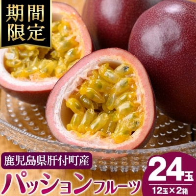 《期間限定》鹿児島県産 パッションフルーツ (約2.2kg・12玉入り2箱)　A68002