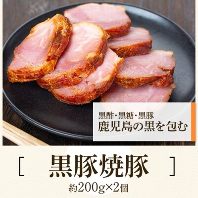 鹿児島県産黒豚バラブロック(約1.6kg)+黒豚焼豚2個セット　B02102