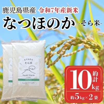 農家直送 令和7年産 新米 鹿児島県産 なつほのか 10kg　B93001 