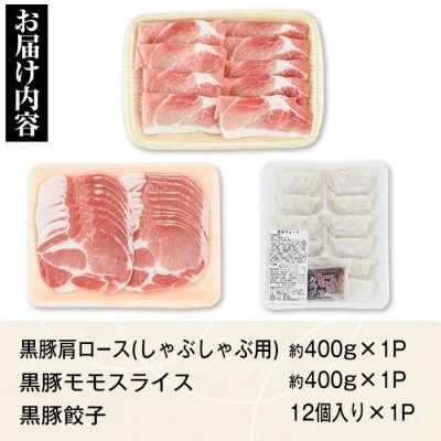 特選黒豚モモ・黒豚肩・黒豚餃子セット 　A02044