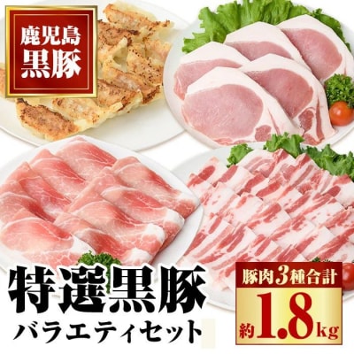 特選黒豚バラエティセット(約1.8kg)　B02076
